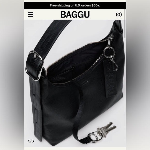 Baggu Mini Recycled Leather Shoulder Bag - Picture 7 of 9